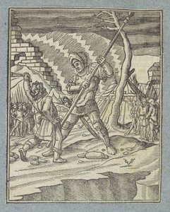 David beseirer Goliat av Christoffel van Sichem (II)