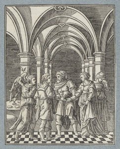 Ekteskap av Tobias og Sara av Christoffel van Sichem (II)