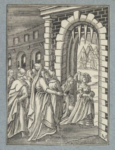 Judith og hennes tjenestepike på vei til Holofernes av Christoffel van Sichem (II)