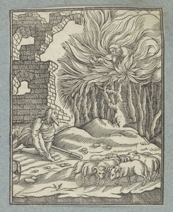 Moses og den brennende busken av Christoffel van Sichem (II)