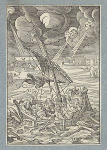 Storm på Galileasjøen av Christoffel van Sichem (II)