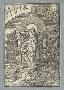Fjerde skapelsesdag: Skapelsen av sol, måne og stjerner av Christoffel van Sichem (II)