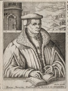 Portrett av Thomas Munzer av Christoffel van Sichem