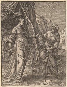 Judith med sjefen for Holofernes av Christoffel van Sichem I, after Hendrik Goltzius