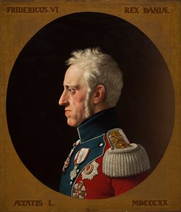 Portrett av Fredrik VI av Danmark 1768-1839, 1839. av Christoffer Wilhelm Eckersberg