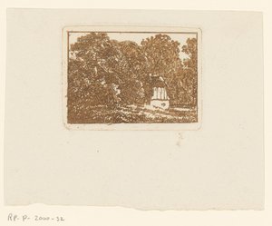Våningshus i skogen