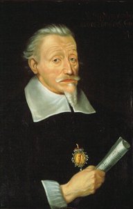 Heinrich Schutz, tysk barokkkomponist - Portrett av komponisten Heinrich Schuetz (1585-1672), av Spetner, Christoph (ca 1615-etter 1664). Olje på lerret, ca. 1650-1660. Privat samling av Christoph Spetner