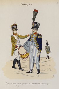 En trommeslager og bakermester fra prefekturgarden i Hamburg, ca. 1806