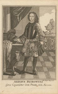 Portrett av Tsarevich Alexei Petrovich av Russland 1690-1718, 1710 av Christoph Wiegel