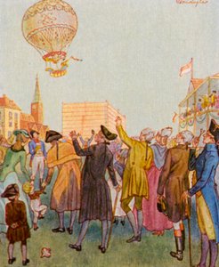 Luftballong / Ballong (fargelitografi)