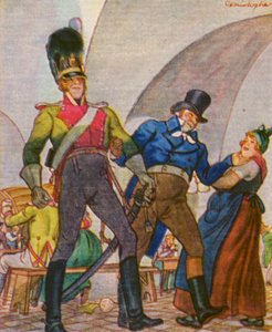 Münchener Bierkeller / München ølkjeller (fargelitografi)