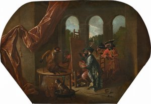 Singerie: The Painter, ca. 1739.