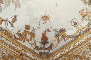 The Grande Singerie, detalj, ca. 1735 (veggmaleri) av Christophe Huet