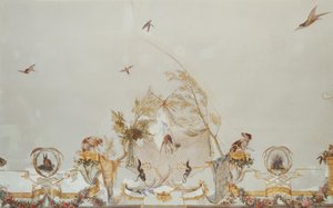 The Grande Singerie, detalj, ca. 1735 (veggmaleri) av Christophe Huet