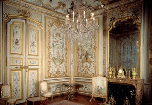Utsikt over apernes kabinett eller «La Grande Singerie»» av Christophe Huet (1700-1759) 1737 Chantilly, Musee Conde
