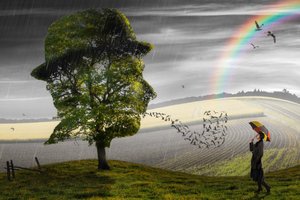 Surrealistisk regn og håp av Christophe Kiciak
