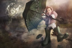 En fantasifull regnværsdag for babyen av Christophe Kiciak