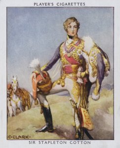 Sir Stapleton Cotton (farge litho) av Christopher (after) Clark