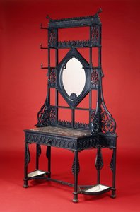 En Coalbrookdale støpejernshall (støpejern, marmor, speil) av Christopher Dresser