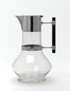Kanne (glass, sølv og teak)