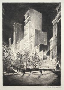 Three AM: A Corner av Madison Avenue (også kjent som 2 AM New York og Metropolis) av Christopher Richard Wynne Nevinson