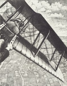 Banking på 4000 fot, ca. 1918 (litho) av Christopher Richard Wynne Nevinson