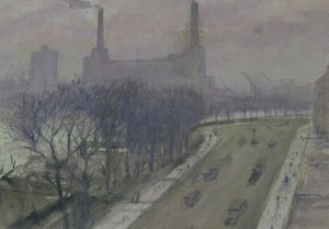 Battersea kraftstasjon, ca. 1935 av Christopher Richard Wynne Nevinson