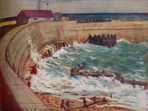 High Tide, West Bay, c1930 av Christopher Richard Wynne Nevinson