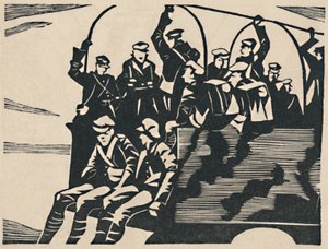 Lorry-Jumpers, 1919 av Christopher Richard Wynne Nevinson