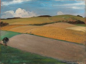 The Trundle at Goodwood, 1930-tallet av Christopher Richard Wynne Nevinson