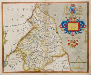 Kart over Northumbria, fra "An atlas of England and Wales"