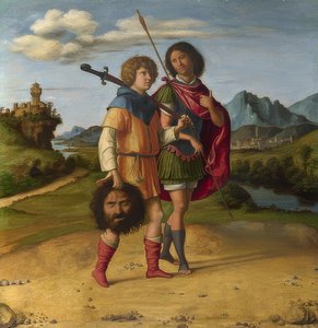 David og Jonathan (?). Rundt 1505-10 av Cima da Conegliano