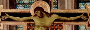 Detalj av krusifiks. Detrempe på veden til Cimabue (Cenni di Pepo) (1272-1302) 1268-1271 Mål 336x267 cm Arezzo, San Domenico-kirken