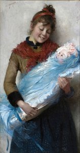 Primo amore Første kjærlighet, 1889. av Cipriano Cei