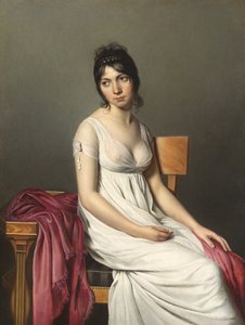 Portrett av en ung kvinne av Circle of Jacques Louis David