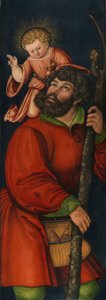 Engelsk: Sankt Kristoffer av Circle of Lucas Cranach the Elder