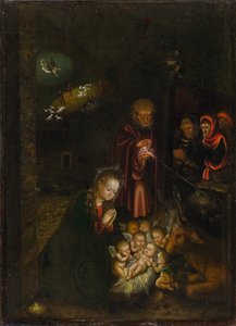 Fødsel av Circle of Lucas Cranach the Elder