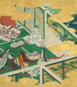 A Lovely Garland Tamakazura, 1600-tallet. av Circle of Tosa Mitsuyoshi