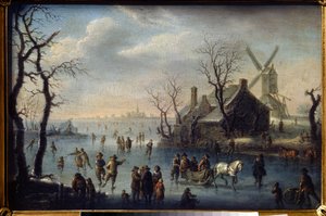 Schlittschuhläufer von Claes  Molenaer