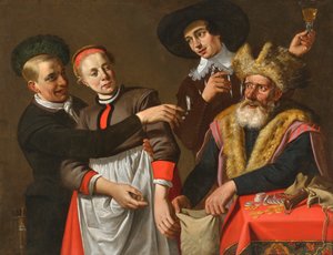 Rivaler, første halvdel av 1600-tallet.. av Claes Cornelisz. Moeyaert