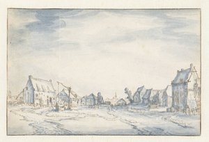 utsikt over landsbyen av Claes Jansz. Visscher (II) (attributed to)
