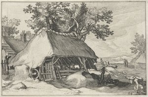Gård Landskap med gårder (serietittel) av Claes Jansz. Visscher (II)