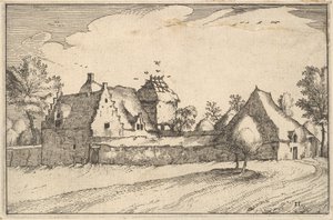Walled Farm, plate 11 fra Regiunculae et Villae aliquot Ducatus Brabantiae, ca. 1610 av Claes Jansz Visscher