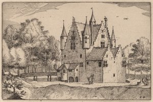Et slott av Claes Jansz Visscher after Johannes van Doetechum, the Elder after Lucas