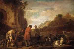 Møtet mellom Jakob og Rakel (1. Mosebok 29:10)