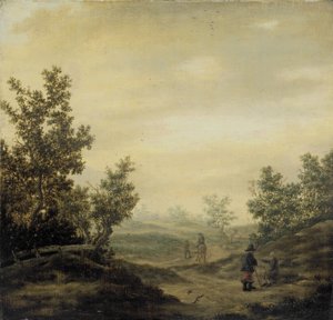 Vei i sanddynene av Claes van Beresteyn (attributed to)