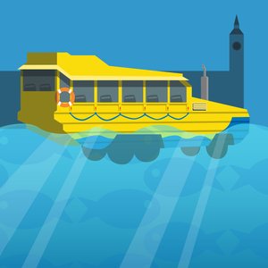 Amfibie London Duck Tour Bus