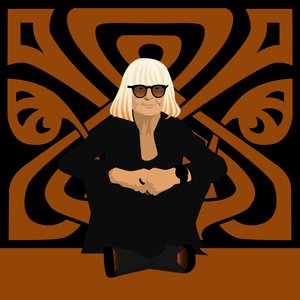 Portrett av Barbara Hulanicki, motedesigner, grunnlegger av Biba, interiørdesigner og illustratør