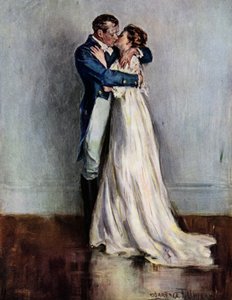 Ae Fond Kiss (farge litho) av Clarence F. Underwood