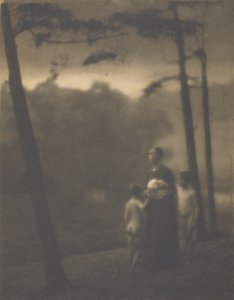 Kveld — mor og gutter, 1905.